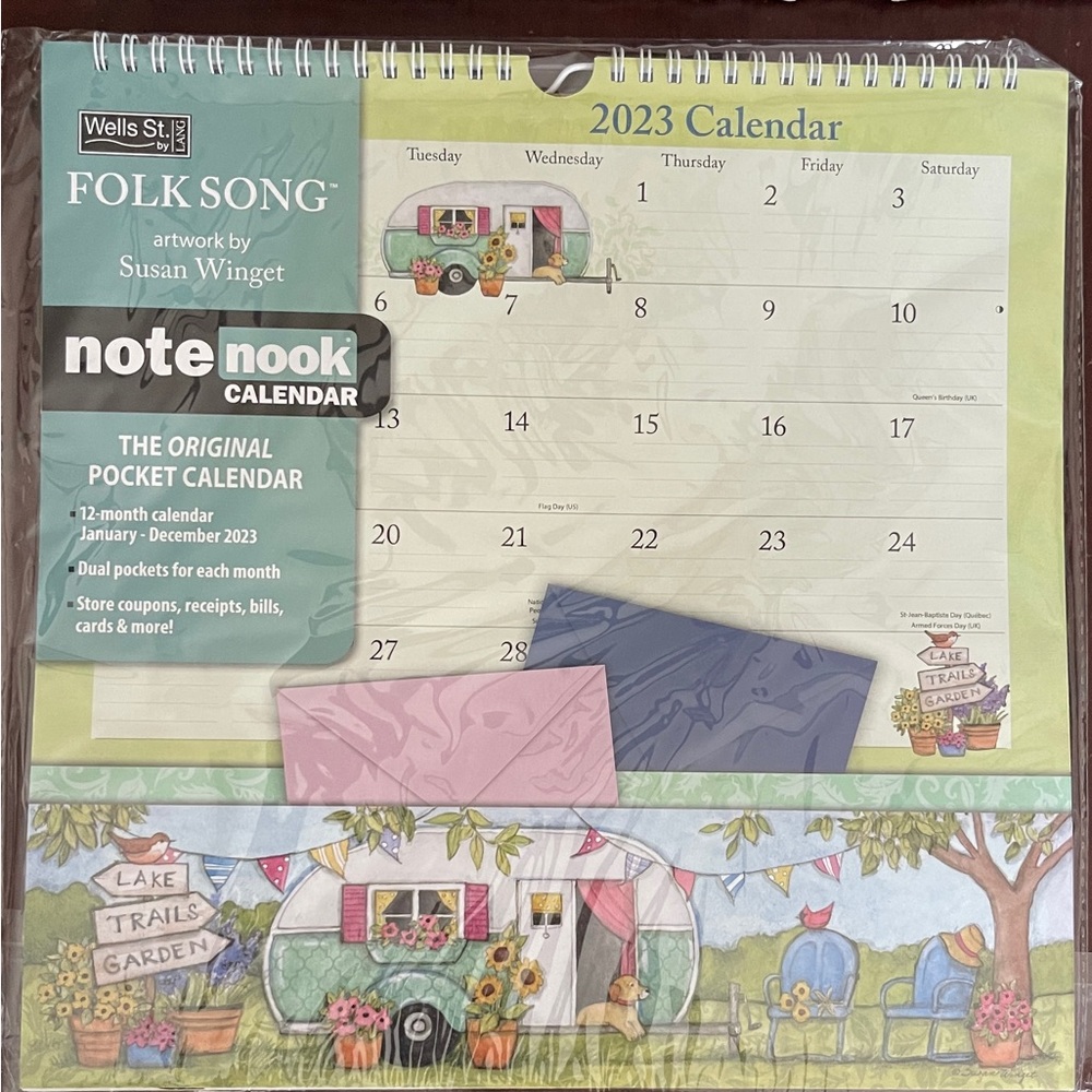 2023 Wall Calendar. NoteNook Folk Song.